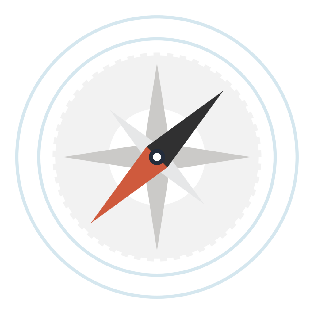 Graphic of a compass