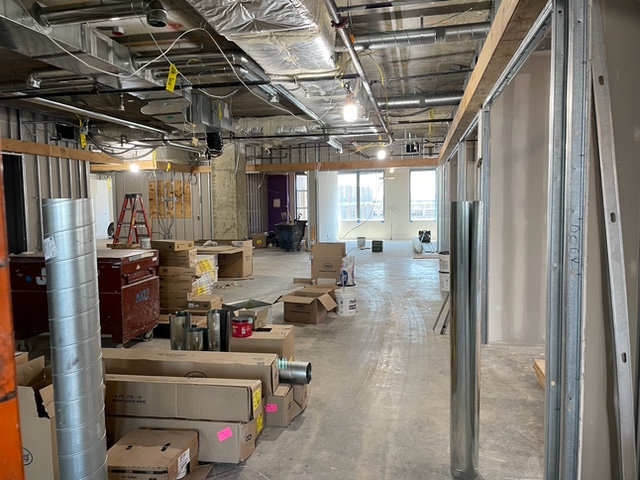 The AO office during renovations