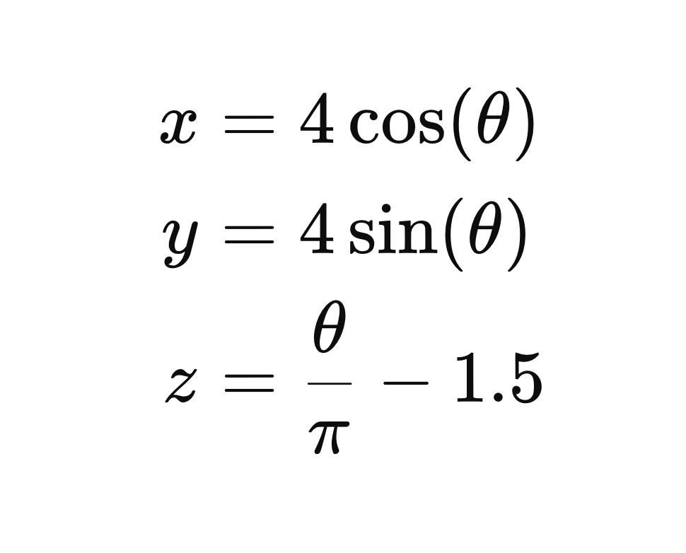 A math formula that maps from one dimension to three