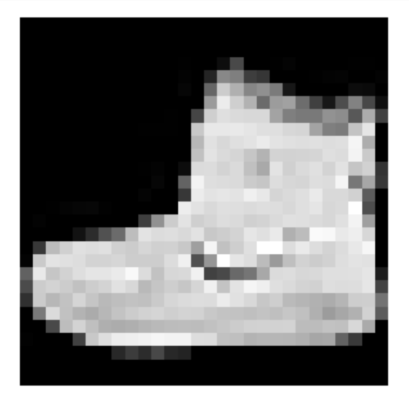 A grayscale image of a pixelated shoe